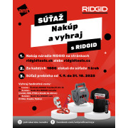 Súťaž s RIDGID - Nakúp a vyhraj